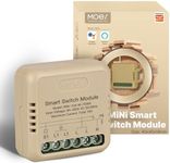 MOES Mini Smart Light Switch WiFi Module, Flush-mounted, Power Consumption Monitor, Alexa Switch Module, MOES App Compatible with Alexa and Google Home, Neutral Wire Required - 16A 1 Gang
