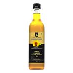 SHREE AANANTAM Cold Pressed Sunflower Oil - 1 Liter x 2 | Bottle | Kolhu/Chekku | Natural | Chemical-Free | Wood Pressed Sunflower Oil for Cooking