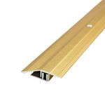 Aluminium Door Bars Carpet Cover,Threshold Transition Strip,900x 55mm,Tiles to Flooring Laminate Carpet,Floor Edging Trim,Doorways Threshold Ramp Reducer,Bridge the Height Between 9-16mm,Titanium Gold