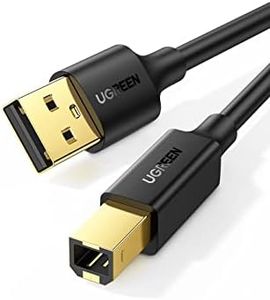 UGREEN Câble Imprimante USB 2.0 A Mâle vers USB B Mâle Câble Scanner Cordon Imprimante Type B Compatible avec Imprimante HP, Canon, Epson, Lexmark, Brother, Hero (3M)