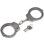 VIPERTEK Double Lock Steel Police Edition Professional Grade Handcuffs (Silver) by Vipertek