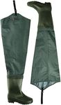 Shakespeare Sigma Nylon Hip Wader, Overalls, Waders, For Wading , Fly Fishing , Hunting , Muck Work, Unisex, Grey/Green, EU 45 | UK 11 |US 12