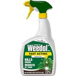 Weedol 015001 Fast Acting Weedkiller, 1 Litre Spray Gun, Multicolored