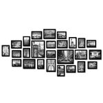 Lillyvale Large Multi Picture Photo Frames Wall Set 26 Pieces Set (Black)