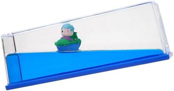 Anime Figure Merch Unsinkable Ship Model Pirate Boat in a Bottle Box,Non Sinking Acrylic Cruise Ship Fluid Drift Bottle Desk for Decor Ornament Fans Gifts (B)