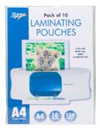 10 x A4 Laminating Pouches Clear Gloss Laminator Machine Sleeves Laminates