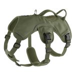 Snootiful Hound Sighthound Harness for Greyhounds, Whippets and Lurchers - Escape Proof Dog Harness - 3 Point Harness - Padded, No Escape, Non Slip (Olive Green, Small)