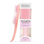 Tangle Teezer | The Naturally Curly Wet Detangler Hairbrush for 3C to 4C Hair | Reduces Frizz | Mango & Pink