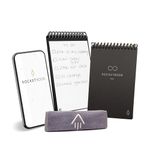 Rocketbook Mini Reusable Smart Notepad, Pocket Size Notebook 8.9 x 14 cm, Black - 48 Dotted Pages, App-Connected, Erasable, Ideal for On-The-Go List Taking & Quick Notes Anywhere