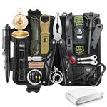 Dusor Gifts for Men 21 in 1 Survival Kit, Stocking Stuffers for Adults Men, Dad Mens Gifts for Christmas, Camping Accessories, Fishing Hunting Gifts for Men Dad Him, Cool Gadgets for Men, Fishing Gear