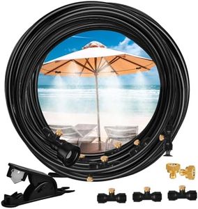 JHXG 100FT Misters for Outside Patio, Outdoor Water Misting Cooling, Misting System, Backyard Mist Kit, for Garden, Fan, Gazebo, Greenhouse, Trampoline for Waterpark