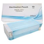 200pcs Self Sealing Cleaning Pouch, 135 x 290mm Sterilisation Pouches Disposable Self Sealing Cleaning Pouch for Dental Materials