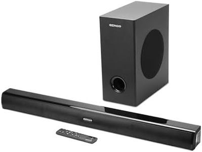 GIZMORE BAR14000, Wired Soundbar with 6.5 Inch Subwoofer for Extra Deep Bass, 2.1 Channel Home Theatre with Remote, EQ Modes, HDMI/ARC, Bluetooth & Optical Connectivity (200W)