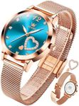 OLEVS Women Watch Blue Face Quartz 