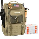 KastKing Karryall Fishing Tackle Backpack with Rod Holders 4 Tackle Boxes,40L Large Storage Water-resistant Fishing Bag Store Fishing Gear and Equipment for Fishing,Camping,Hiking,Outdoor Sport