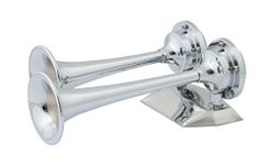 AFI 10108 FullBlast Marine Dual Trumpet Mini Deck Air Horn (12-Volt, Chrome)