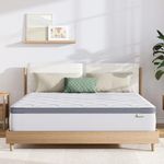 Novilla Queen Mattress, 12 Inch Hybrid Mattress Queen with Comfort Foam, Innerspring Queen Mattress in a Box, Queen Size Mattress for Pressure Relief & Cool Sleep