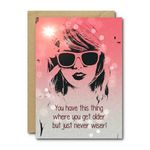 Taylor Anti-Hero birthday card 7" x 5" high quality 300gsm card w/env, inside blank, for boyfriend girlfriend wife husband partner