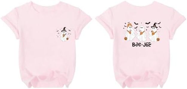 Halloween Shirts Toddler Boy Girls Cute Ghost Pumpkin Graphic Tshirt Kids Boo Spooky Seaon Tee Top