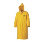 Pioneer FR Waterproof Long Rain Jacket for Men - Flame Resistant PVC Yellow Rain Gear for Work