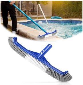 Pool Brush Head for Cleaning Pools Walls,Durable Bristles,Reinforced Pools Brush Head for Inground & Above-Ground Pools,with CurvFed Ends (Blue)
