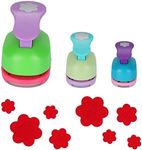 TECH-P Creative Life 3 PCS (5/8",1",1.5",) Flower Shape Craft Punch Set Scrapbook Paper Cutter Eva Foam Hole Punch Tool for Arts Crafts Cards Holiday Party Hanging Garlands Flower Decorations