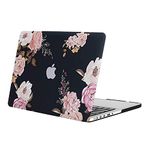 MOSISO Plastic Pattern Hard Shell Case Cover Only Compatible with MacBook Pro Retina 13 inch (Models: A1502 & A1425) Older Version (Release 2015 - end 2012), Pink Peony