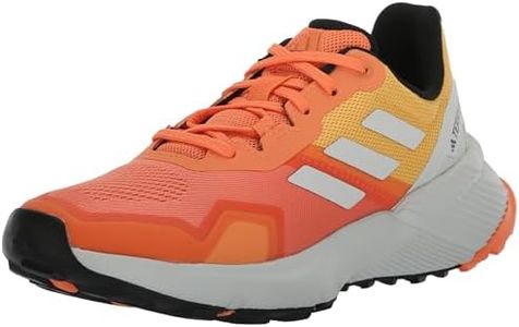 adidas Women's Terrex Soulstride Trail Running Sneaker, Amber Tint/Grey/Semi Spark, 8.5