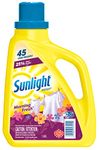 Sunlight Detergent Morning Fresh (45 loads, 1.84L) with Concentrated Formula, Laundry Detergent Liquid for Exceptional Cleaning and Stain Remover to Brighten Laundry, Yellow