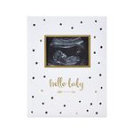 Pear Head Sonogram Baby Memory Book, Black and Gold Polka Dot (72028)