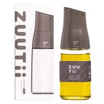 Zuutii Olive Oil Dispenser, Drip Free Spout Dispenser Bottle for Kitchen Glass and Vinegar Set Cooking Soy Sauce Container , Dark Gray, 500 ML / 17 OZ