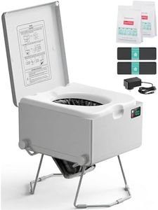 LOO SEAL LE-310 Silver Smart Dry Flush Toilet for RV and Off-Grid Living
