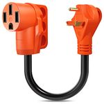 MICTUNING 30A Male to 50A Female RV Electrical Adapter Camper Adapter Cord with Power Handle - 125V/3750W