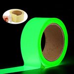 Glow in The Dark Tape Oumers 33 ft x 2 inch Green High Bright Luminous Tape Sticker Removeble Waterproof and Photoluminescent