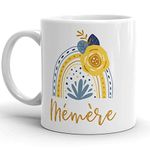 French Grandma Gift, Best Ever grandmother, Christmas Gift Mug, Pregnancy reveal, Baby announcement gifts, Memere, Mémére Rainbow MUG Accents