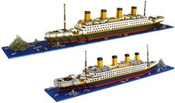 dOvOb Micro Mini Blocks Titanic Model Building Set with 2 Figure, 1872 Piece Mini Bricks Toy, Gift for Adults and Kids