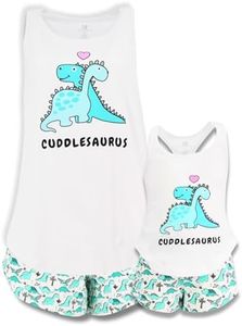 Unique Baby Cuddlesaurus Mommy and Me Outfits Matching Mom Daughter Mothers Day Clothing Shirts Shorts Set (12)