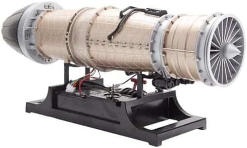 MechPuConToy DM135 Turbofan Engine Model Kit That Works, 1/10 Full Metal Mechanical Twin Rotor Aircraft Jet Engine Model, DIY Assembly 5 Hours Build Your Own Turbofan Engine for Adults (600+PCS)