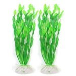 uxcell® Aquarium Kelp Grass Ornament, 12-Inch, Green