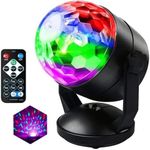 Disco Ball Light, Large Size 5W High Power Disco Bulb with Remote, Rotation Sound Activated DJ Disco Lights for Car/Parties/Birthday/Club/Bar/Home