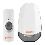 Pressfit Echo-V Wireless Doorbell Chime Kit for Home, Offices, Hospitals and Clinics Comes with 48 Tunes, Non-Interference Feature, Special Tunes, Wireless Calling Bell, Remote Bell - Plug in Type