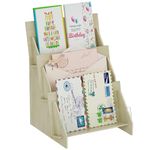 ROLIZOE Greeting Card Display Stand for Craft Show, Portable Card Display Rack, Wooden Multipurpose Brochure Holder Stand, Magazine Organizer Rack, 3 Tier Postcard Display Stand, Sticker Display Stand