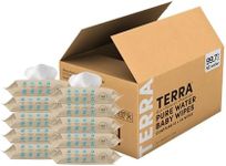 Terra Bamboo Baby Wipes: Pure Water Wipes, 99.7% Pure New Zealand Water, 100% Biodegradable Bamboo Fiber, 0% Plastic, Unscented Baby Wipes for Sensitive Skin, 10 TRAVEL PACKS of 24 Wipes