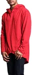 VICTORIOUS Long Length Fishtail Cloak Pullover Hoodie JK700 - RED - 2X-Large - J1A