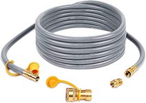 GASPRO 24 FT 1/2" ID Natural Gas Hose, Low Pressure LPG Hose with Quick Connect, for Weber, Char-broil, Pizza Oven, Patio Heater and More