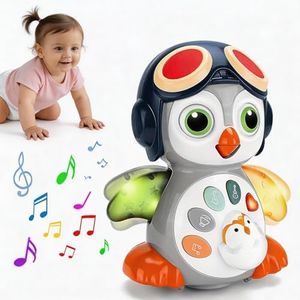 XULIONTS Penguin Crawling Toy for Babies 6-12 Months, Tummy Time 3-6 Months, Light Up Music Toy, Gifts for 3-18 Months Boys Girls, 1 Year Old Boy Girl Toys