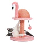 PAWZ Road Flamingo Cat Scratching Posts, Creative Scratching Posts, Kitten Scratching Post, H: 48cm/18.9" Pink Cat Tree