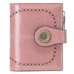 SENDEFN Small Women Wallet Leather Bifold Purse with ID Window