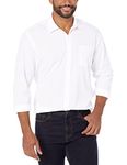 Amazon Essentials Men's Regular-Fit Long-Sleeve Casual Poplin Shirt, White, M