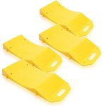 Zone Tech Tire Saver Ramps - Premium Quality Portable Highly Visible Yellow Vehicle Travel Ramps for Storage-Flat Spot and Flat Tire Prevention